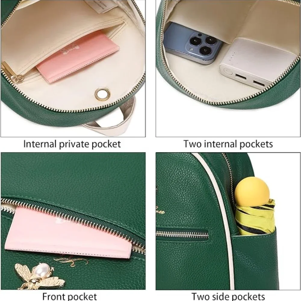 Mini green backpack